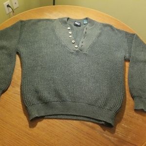 Vintage 90s Woolrich Green Knit XL Fisherman's Sweater